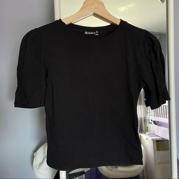 NWOT Popular 21 Puffy Sleeve Top Size Medium - Picture 2 of 4